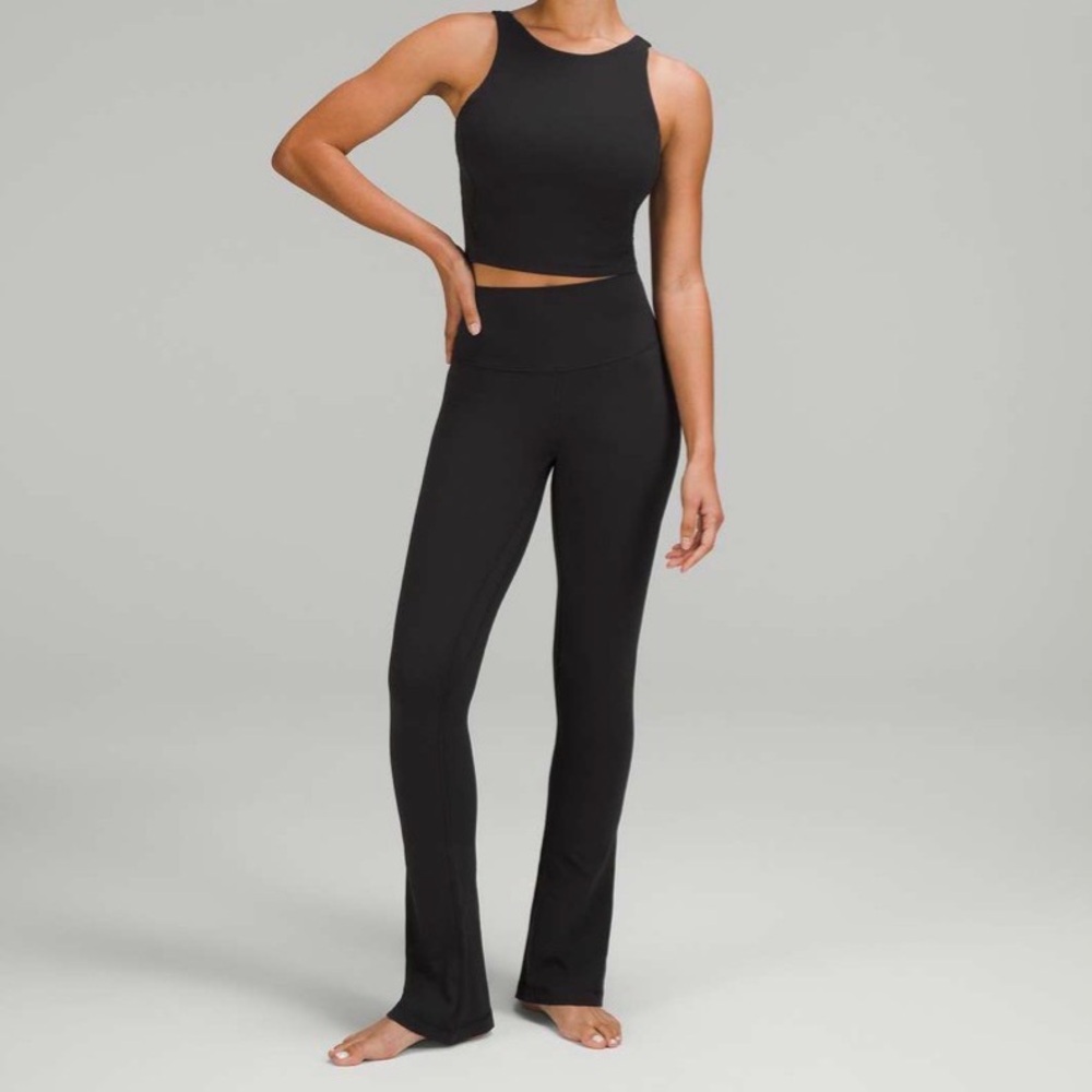 LULULEMON align high rise mini flair pant black size 2